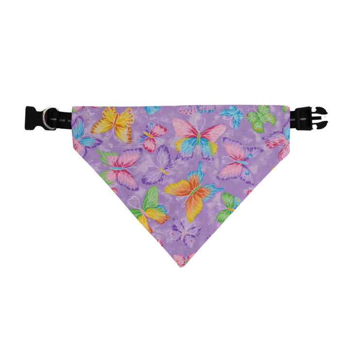 Purple Glitter Butterfly Bandana