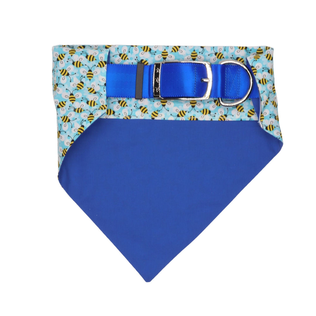 Blue Bumble Bee Bandana